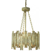 Provence Home Antique Gold Carved Wood Chandelier