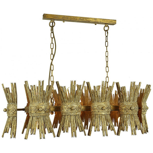Provence Home Distressed Gold Chandelier