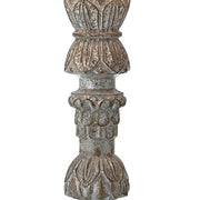 Provence Home Distressed Beige Metal Table Lamp with Linen Shade