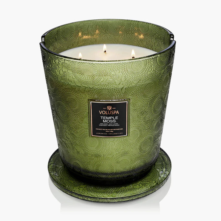Voluspa Temple Moss 5 Wick Hearth Candle ~123oz