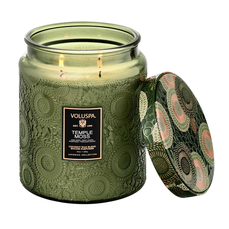 Voluspa Temple Moss Luxe Jar Candle Candle ~44oz