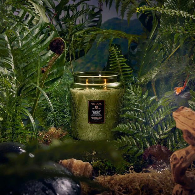 Voluspa Temple Moss Luxe Jar Candle Candle ~44oz