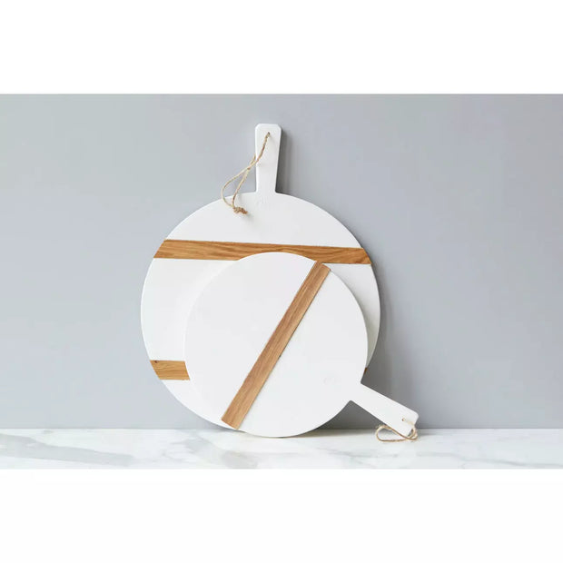 etúHOME White Round Mod Small Charcuterie Board