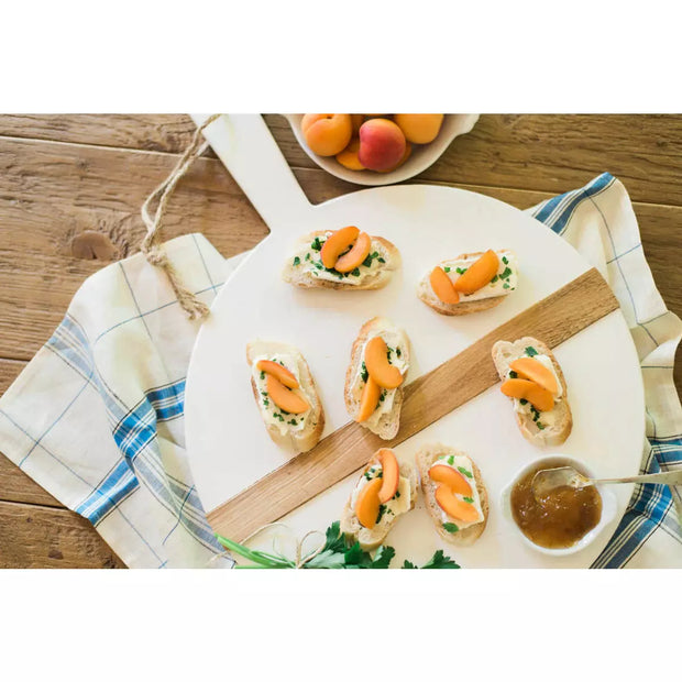 etúHOME White Round Mod Small Charcuterie Board
