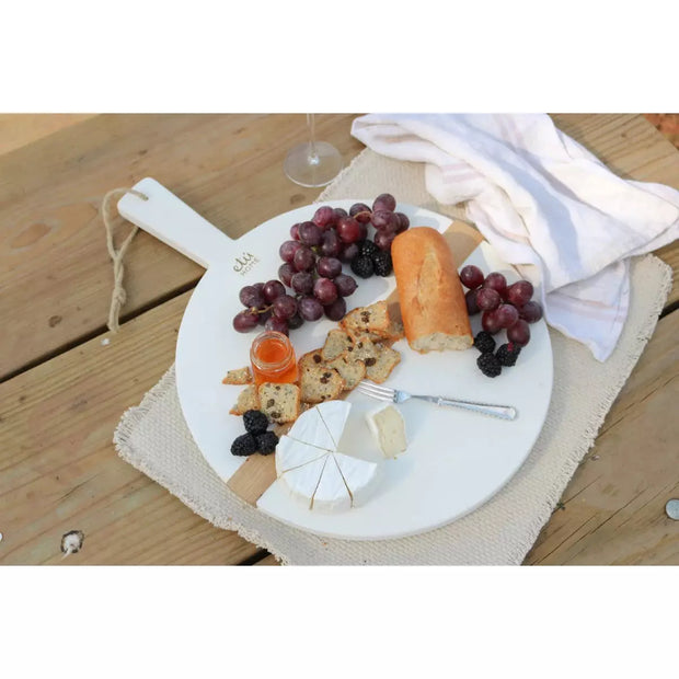 etúHOME White Round Mod Small Charcuterie Board