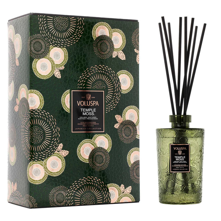 Voluspa Temple Moss Luxe Reed Diffuser