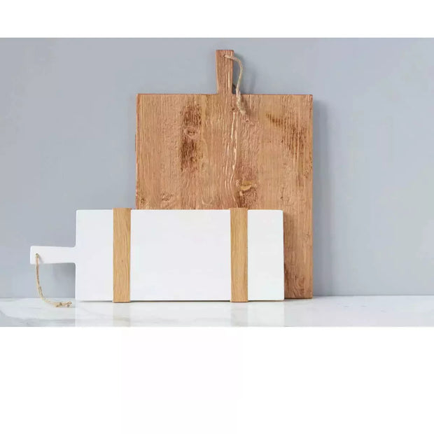 etúHOME White Rectangle Mod Small Charcuterie Board