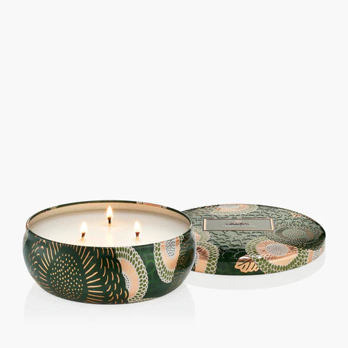 Voluspa Temple Moss 3 Wick Tin Candle ~ 12oz
