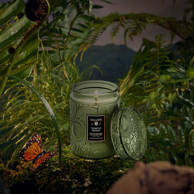 Voluspa Temple Moss Small Jar Candle ~5.5oz
