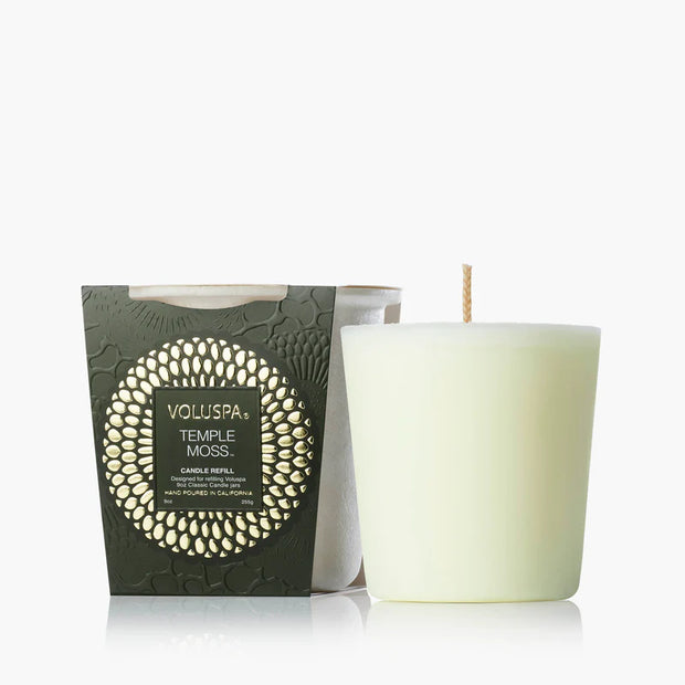Voluspa Temple Moss Classic Candle Refill ~9oz