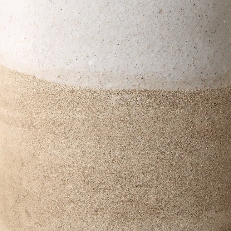 Uttermost Ivory Sands Crackled White Ceramic Set of 2 Vases