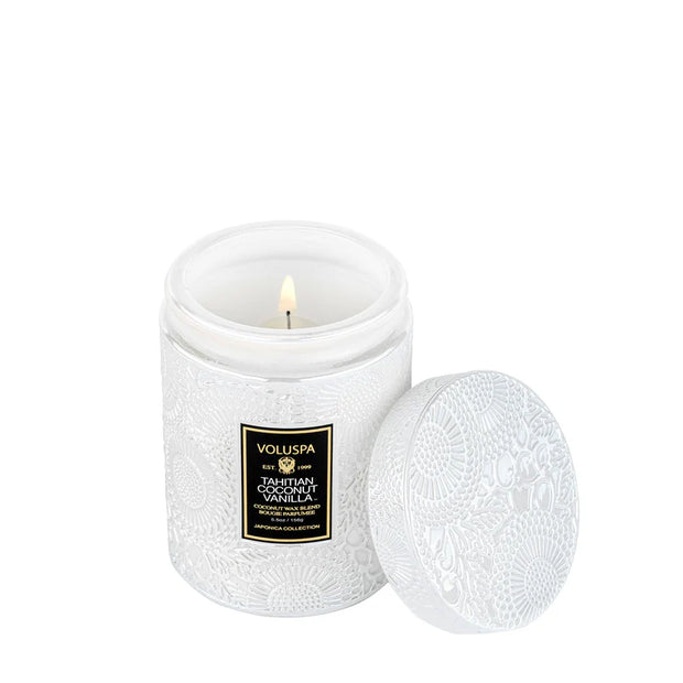 Voluspa Tahitian Coconut Vanilla Small Jar Candle ~5.5 oz
