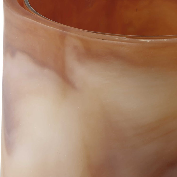 Uttermost Iced Mocha Caramel, Brown and Creamy Swirls Vase