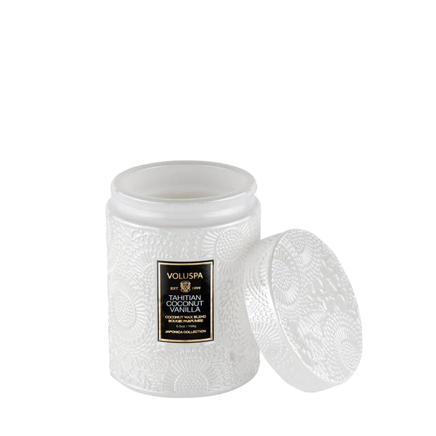 Voluspa Tahitian Coconut Vanilla Small Jar Candle ~5.5 oz