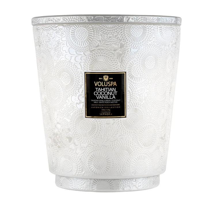 Voluspa Tahitian Coconut Vanilla 5 Wick Hearth Candle ~ 123oz