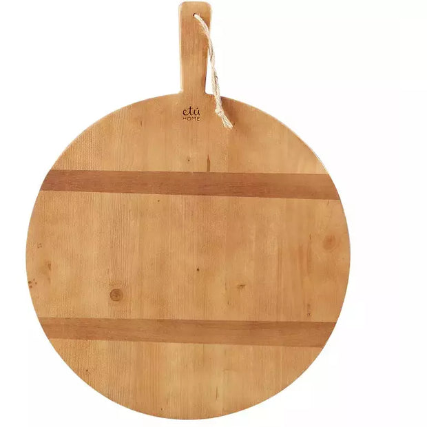etúHOME Round Pine Medium Charcuterie Board