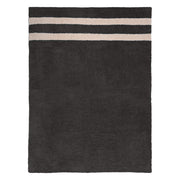 Kashwere Ultra Plush Midnight Grey & Wheat 2 Stripe Throw
