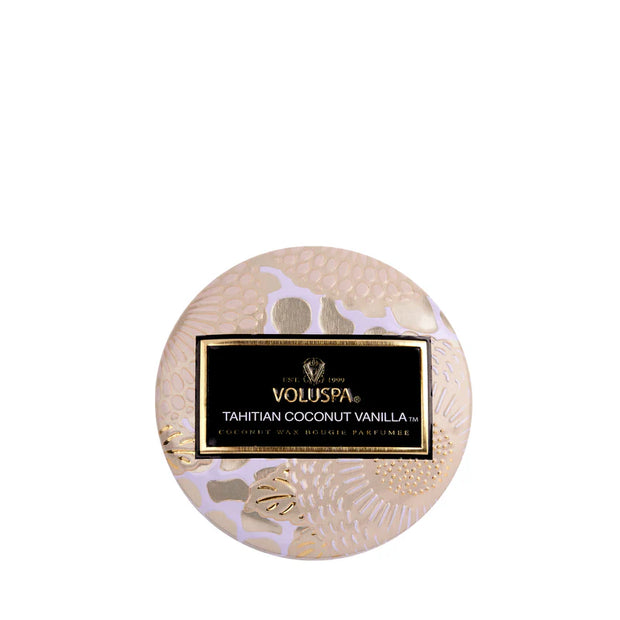 Voluspa Tahitian Coconut Vanilla Mini Tin Candle