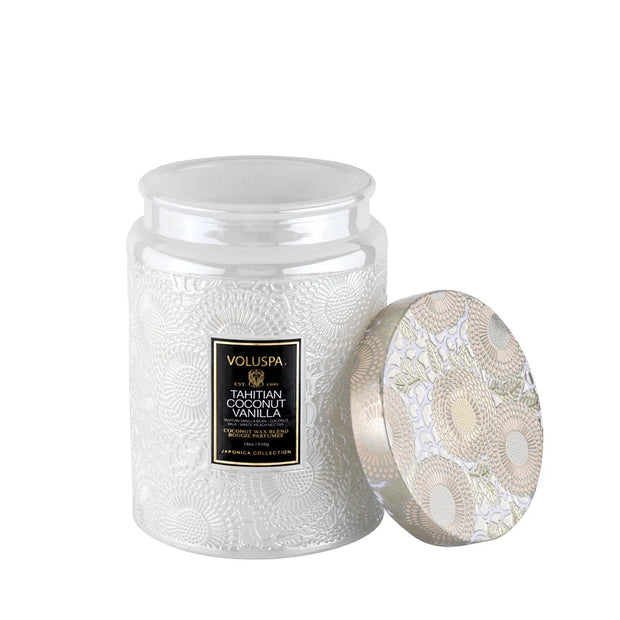 Voluspa Tahitian Coconut Vanilla Large Jar Candle ~18oz