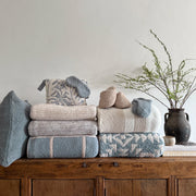 Kashwere Lightweight Striped Heathered Throw ~ Creme, Wheat and Malibu