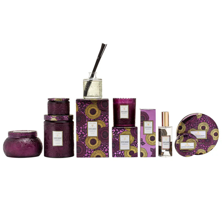 Voluspa Santiago Huckleberry 3 Wick Tin Candle ~ 12oz