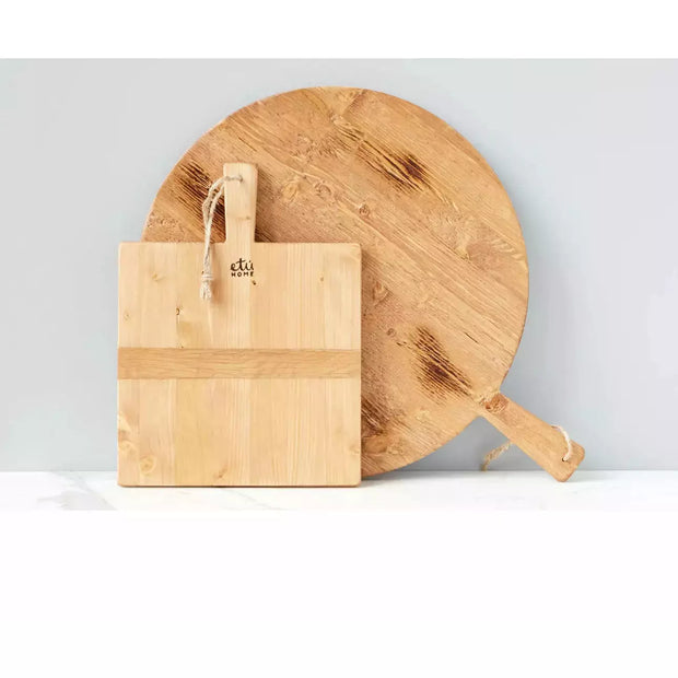 etúHOME Square Pine Small Charcuterie Board