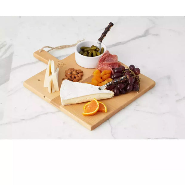 etúHOME Square Pine Small Charcuterie Board