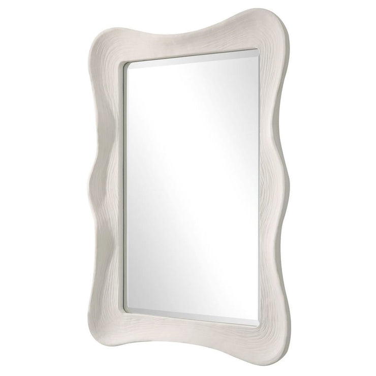 Uttermost Whitehaven Matte White Rectangle Mirror