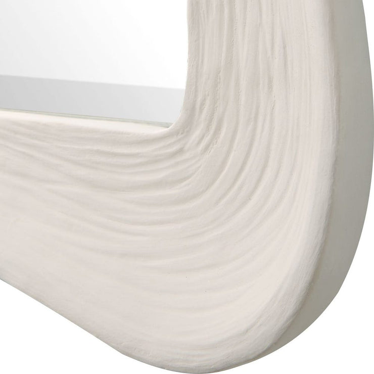 Uttermost Whitehaven Matte White Rectangle Mirror
