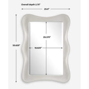 Uttermost Whitehaven Matte White Rectangle Mirror