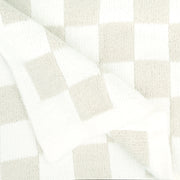 Kashwere Crème and Linen Check Cloud Throw
