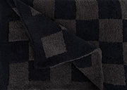 Kashwere Midnight Grey and Black Check Cloud Throw