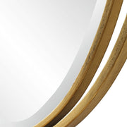 Uttermost Rhodes Antique Metallic Gold Leaf Oval Mirror