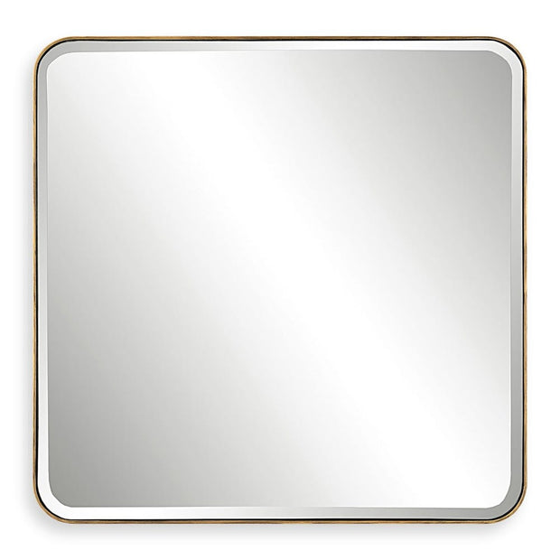 Uttermost Hampshire Iron Antique Gold Square Mirror
