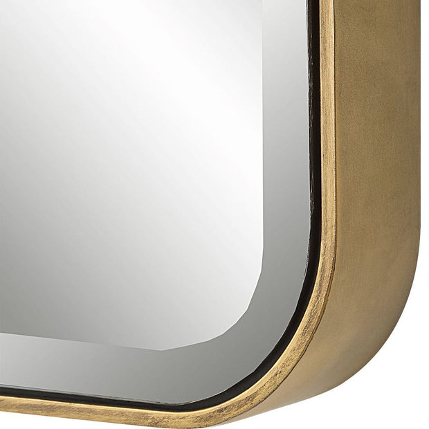 Uttermost Hampshire Iron Antique Gold Square Mirror