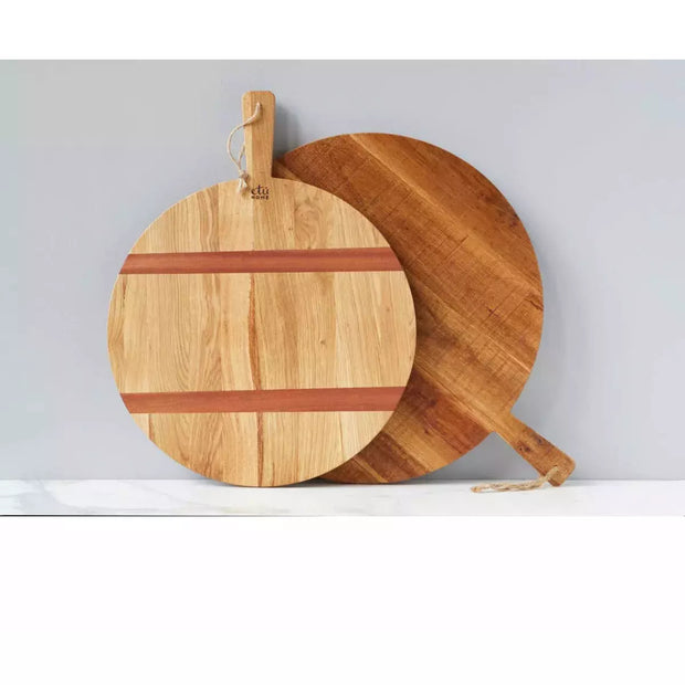 etúHOME Round Oak Medium Charcuterie Board
