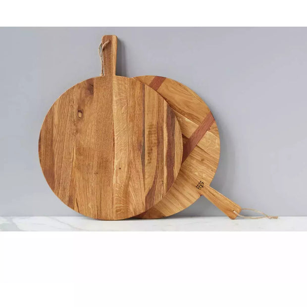 etúHOME Round Oak Medium Charcuterie Board