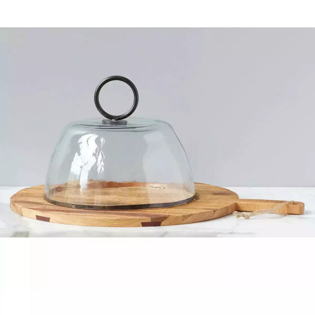 etúHOME Round Oak Medium Charcuterie Board