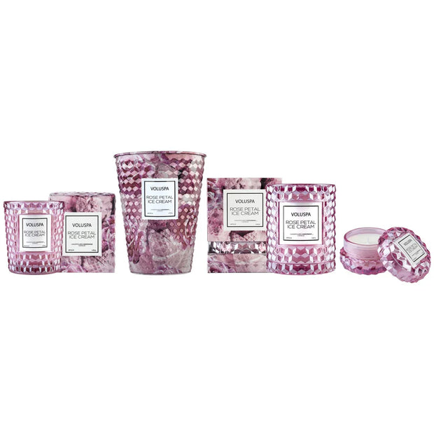 Voluspa Rose Petal Ice Cream Macaron Candle