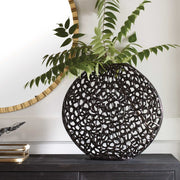 Uttermost Web Dark Bronze Contemporary Vase