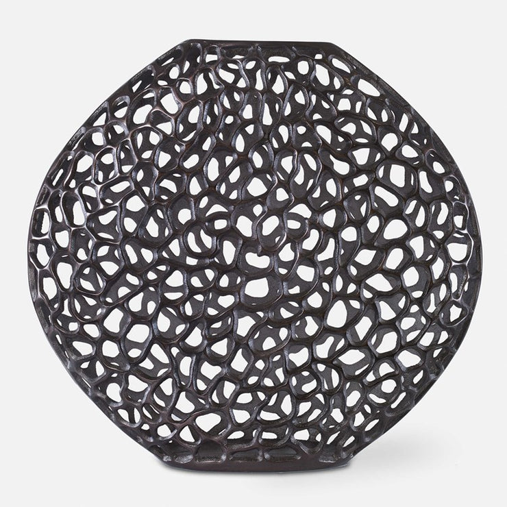 Uttermost Web Dark Bronze Contemporary Vase
