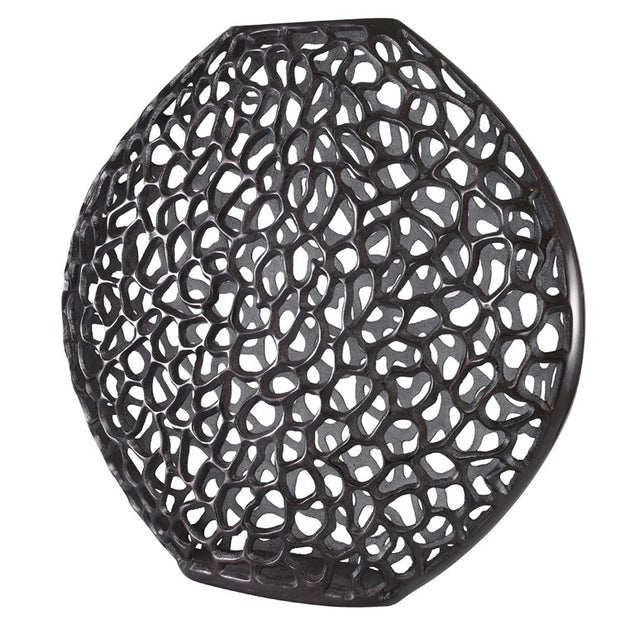 Uttermost Web Dark Bronze Contemporary Vase