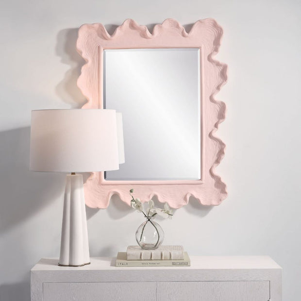 Uttermost Sea Coral Rosewater Pink  Mirror