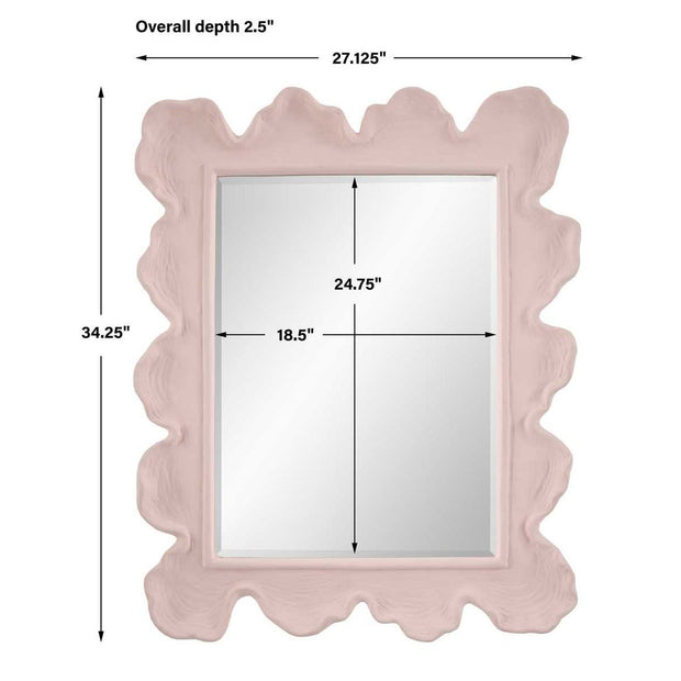 Uttermost Sea Coral Rosewater Pink  Mirror