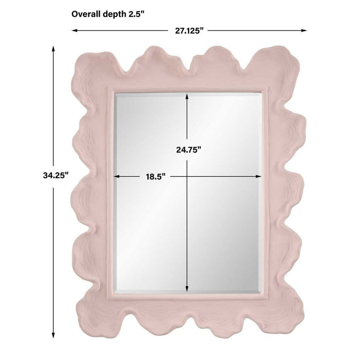 Uttermost Sea Coral Rosewater Pink  Mirror