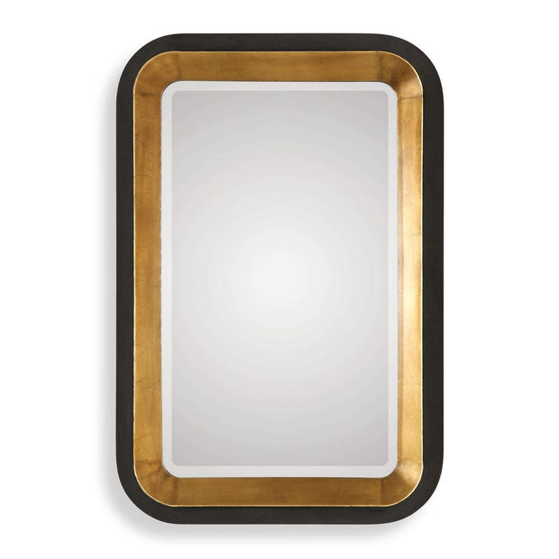 Uttermost Niva Iron Metallic Gold Leaf Mirror