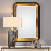 Uttermost Niva Iron Metallic Gold Leaf Mirror