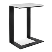 Uttermost Kenora White Marble And Black Accent Table
