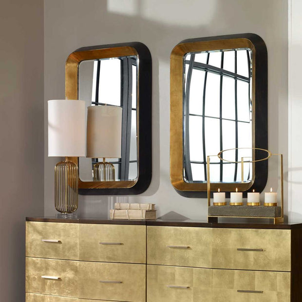 Uttermost Niva Iron Metallic Gold Leaf Mirror