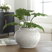 Uttermost Floreana White Textured Round Ceramic Vase